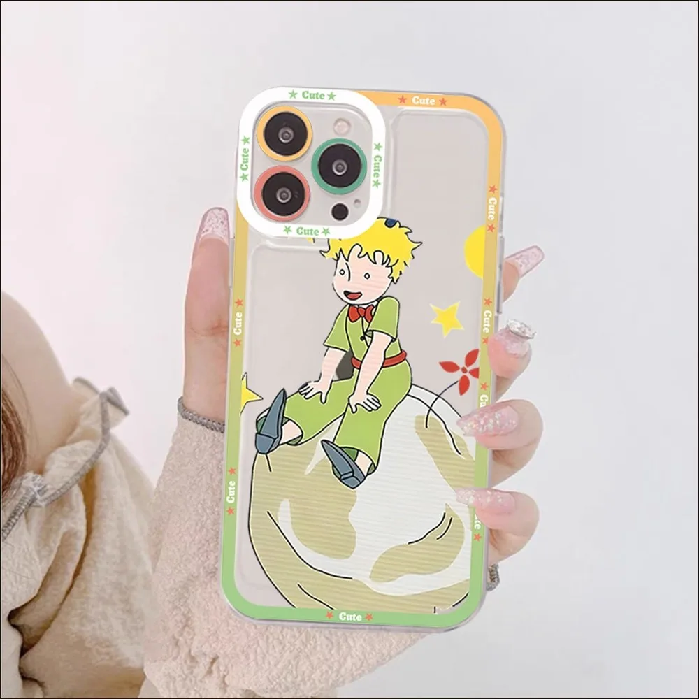 Little Prince Starry Sky Phone Case For IPhone 13 14 Pro Max XS XR 12 11 Pro 13 Mini 6 7 8 Plus Soft Clear Back Cover