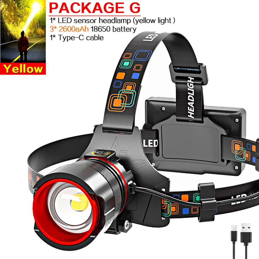 

OEING Налобный фонарь белый желтый