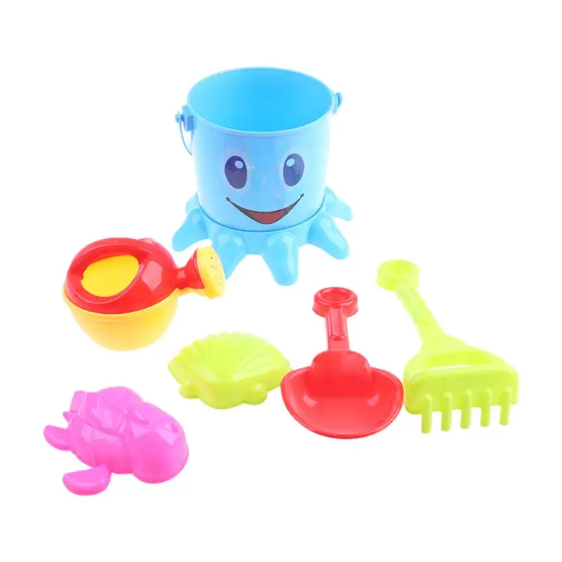 

7 Pcs Baby Kids Lovely Octopus Bucket Sand Water Seaside Toy Tool