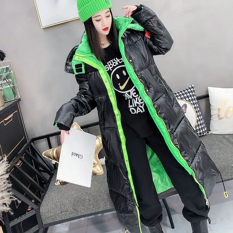 New Winter Cotton Padded Woman Parkas Jackets Oversize Hooded Coats Korean Fashion Warm Thickening Snow Clothes Super Hot