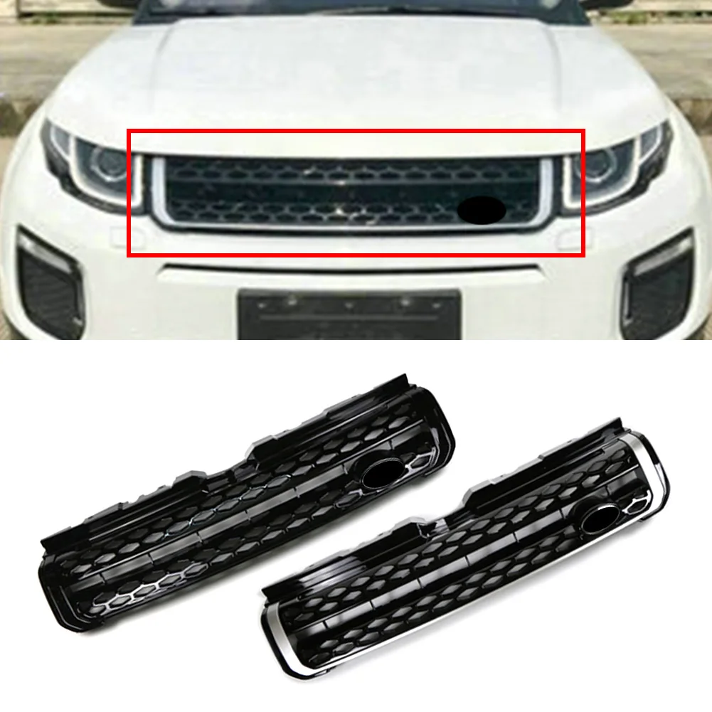 

Решетка переднего бампера автомобиля, верхняя сетка из АБС-пластика для Land Rover Range Rover Evoque 2010 2011 2012 2013 2014 2015 2016 2017 2018