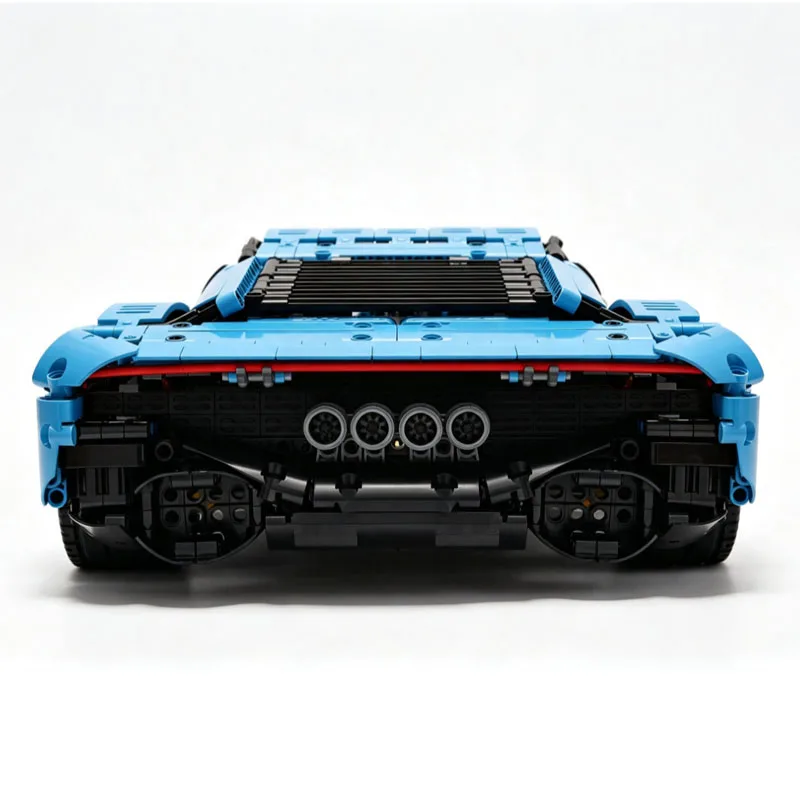 Фото НОВИНКА MOC-31189 Il Toro Azzurro, масштаб 1:8, спортивный автомобиль с двигателем V8, гиперкар, гоночный автомобиль, модель автомобиля, строительные блоки, игрушки, подарки на день рождения. №5