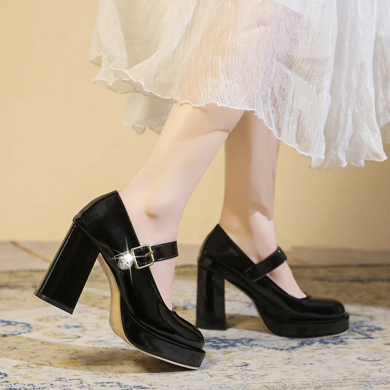 Женская обувь 2024 модные женские туфли-лодочки с квадратным носком осенние