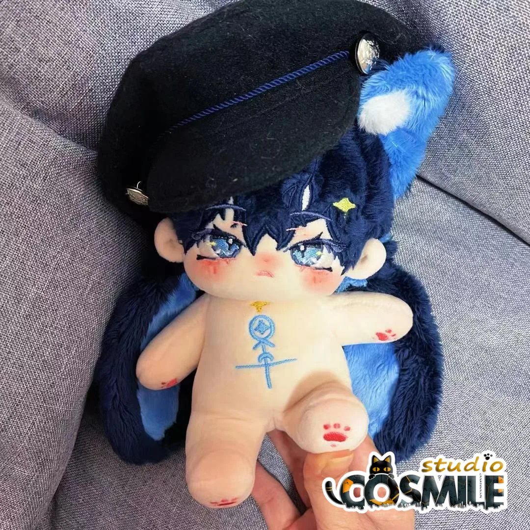 

No attributes Cool Guy Lop-eared Rabbit Cat Neko Ear Monster Shikigami Unique Stuffed Plushie 20cm Plush Doll Body Toy PD Sa