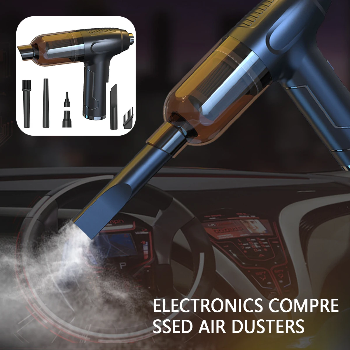 

Беспроводной мини-пылесос, 5000 об./мин., 2 скорости