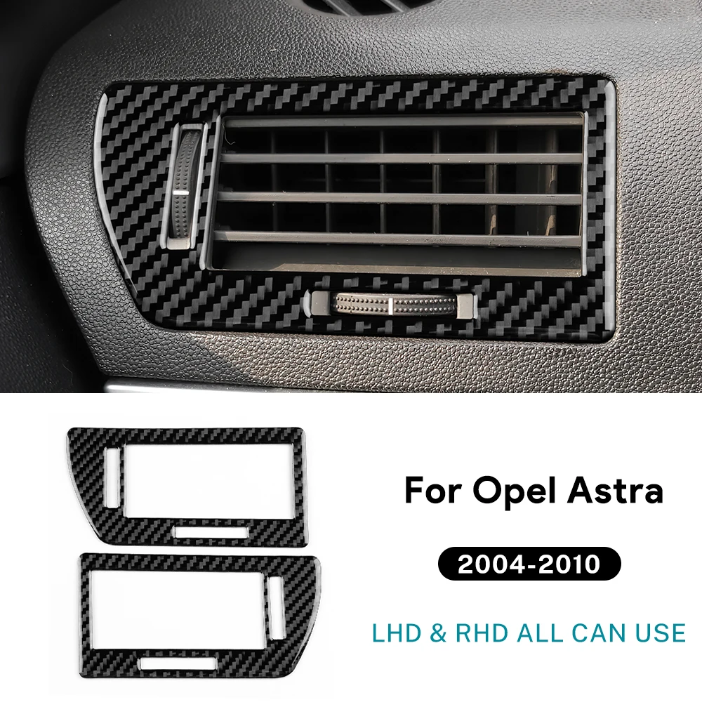 

Real Soft Carbon Fiber Sticker For Vauxhall Opel Astra H MK5 2004 2005 2006 2007 2008 2009 2010 Car Instrument Air Outlet Trim