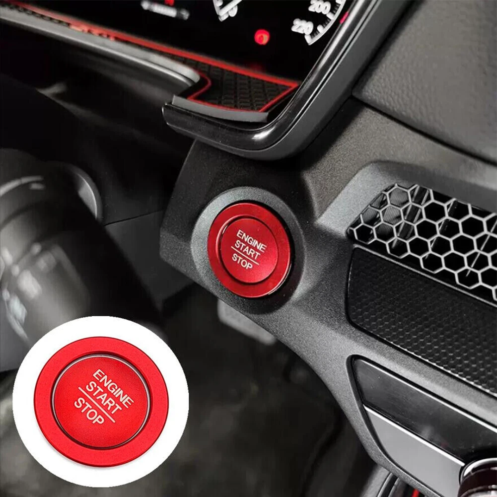 

Stylish and Durable Red Aluminum Engine Start Stop Button Cover Trim Ring Set for Honda For CR V 2023 (2 Pieces)