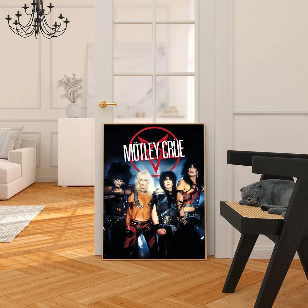 Motley C-crues Rock аниме постеры клейкая белая бумага наклейка Сделай Сам комната бар