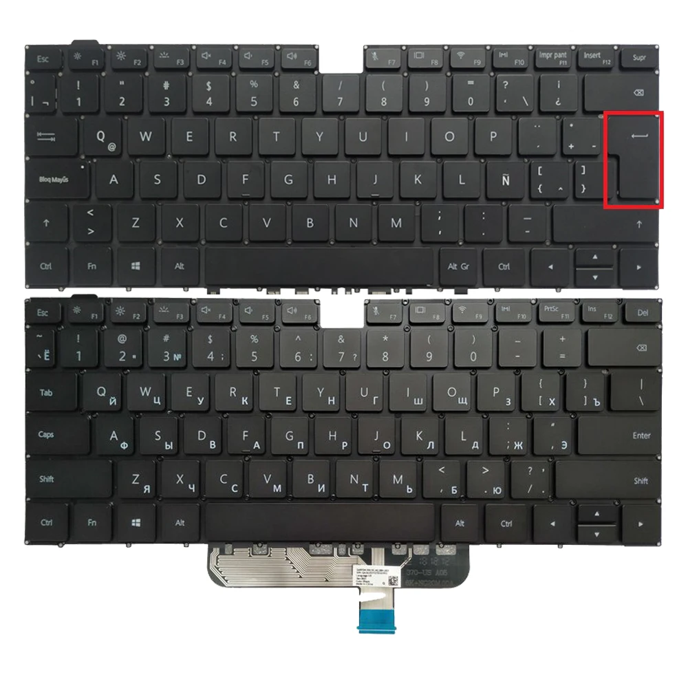 

New US/Latin/Russian Keyboard For Huawei MateBook D14 D15 WAQ9RP Boh-WAQ9R Boh-WAQ9L BohL-WFP9 Bob-WAE9P Magicbook 15