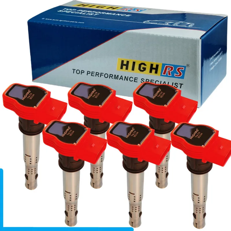 

Катушка зажигания 4/5/6 шт. для VW Jetta Golf GTI Sciricco Passat Tiguan CC для Audi A3 A4 A5 A6 A7 A8 R8 CAYENNE 3,0 92A PANAMERA