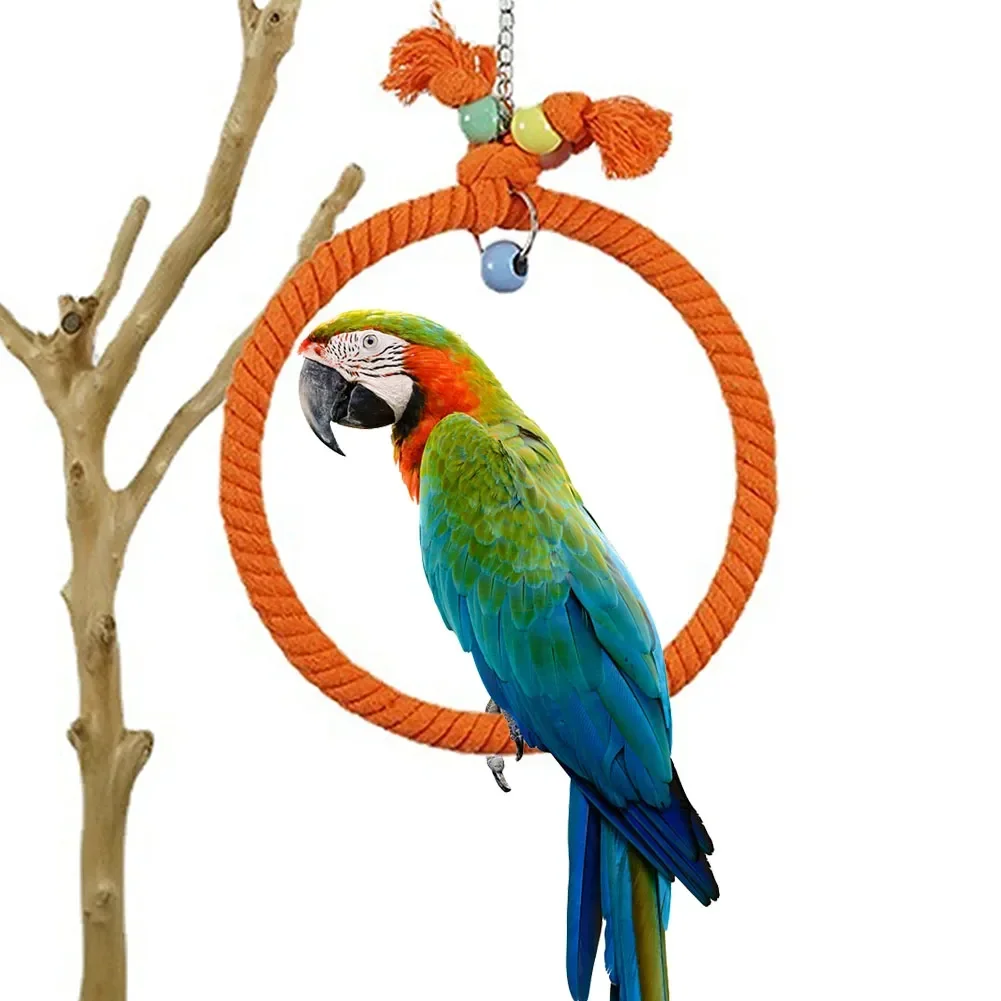 

Cockatiels Tearing Bird Toy Toy Cotton Bridge Rope Cage Pet Toys Birds Bite Training Bird Supplies Hang Chewing Parrot Swings