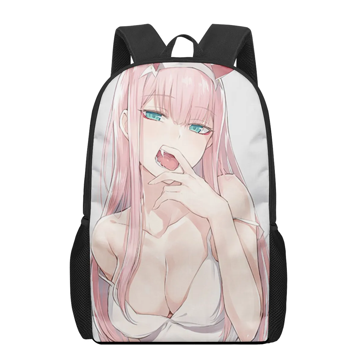 DARLING in the FRANXX Anime 3D Pattern School Bag for Children Girls Boys Casual Book Bags Kids Backpack Boys Girls Schoolbags B