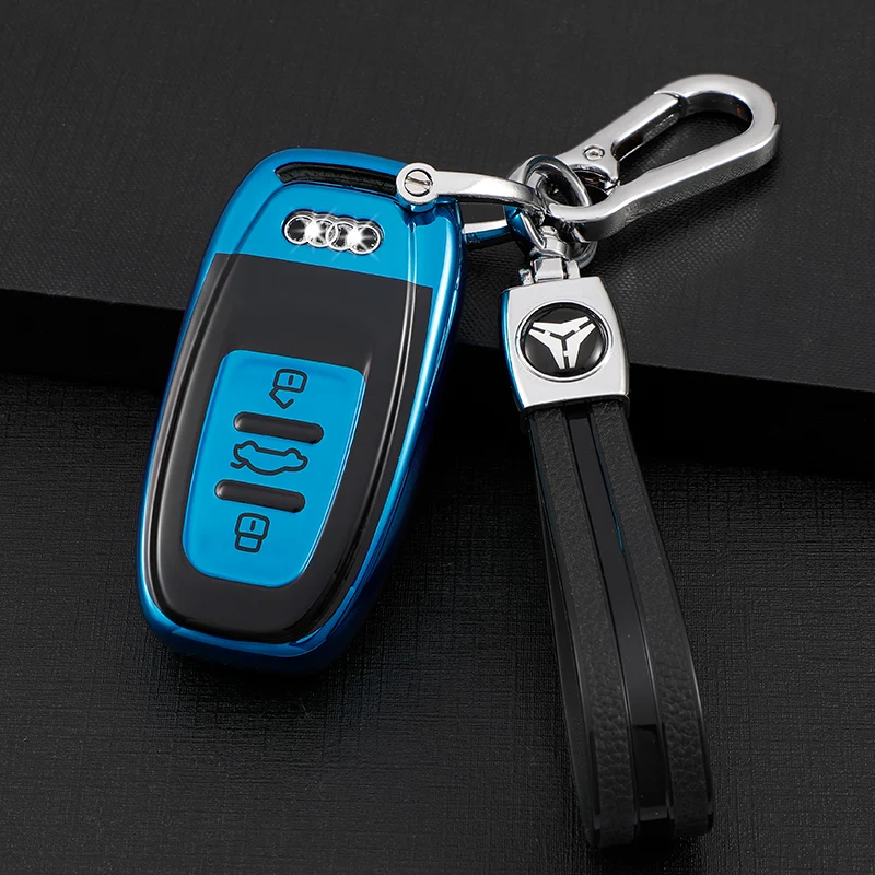 ТПУ чехол для автомобильного смарт-ключа сумка защитный держатель брелок Audi A4 S4 B7