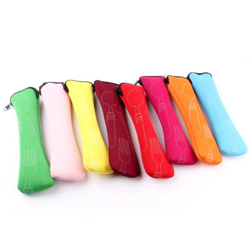 Сумка для столовых приборов моющийся дорожный чехол на молнии портативный