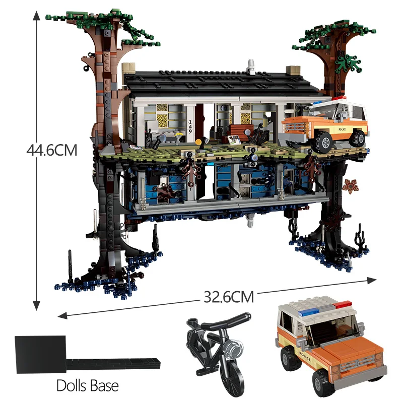 

2499pcs City Turning The World Room Upside Down Building Blocks Tree House Weird Stranger Thing Friends block Toys For Children
