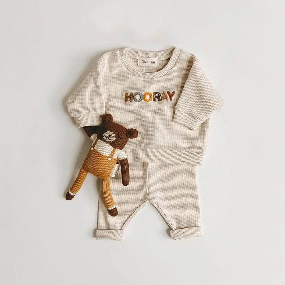 Bear Leader Baby Clothes Set Spring Toddler Baby Boy Girl Casual Tops Sweater + Trouser 2pcs Newborn Baby Boy Clothing Outfits