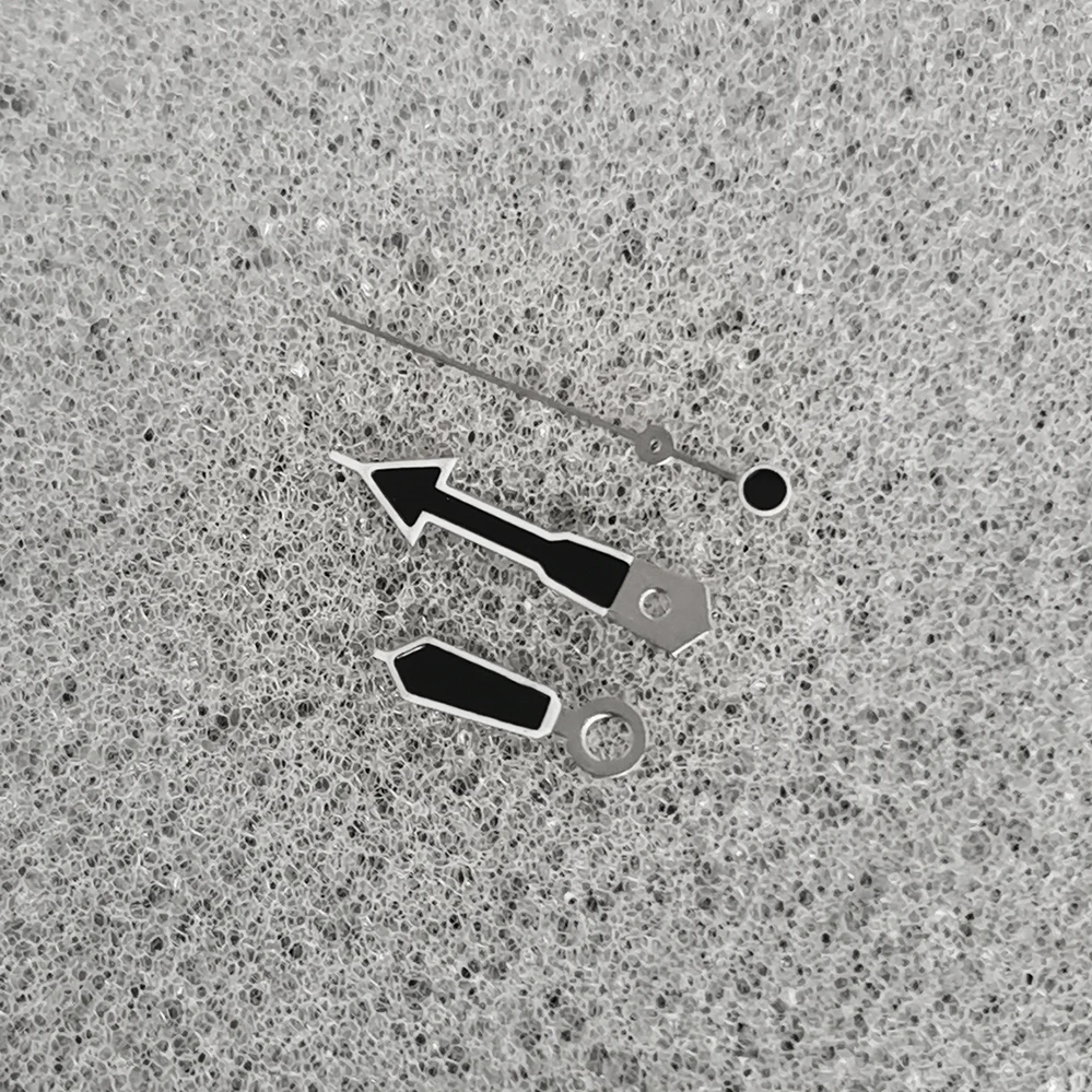 Modified Watch Hands Accessories Three-hands Black and Green Luminous with White Edges Watch Hands Fit NH35 NH36 4R S7 Movement