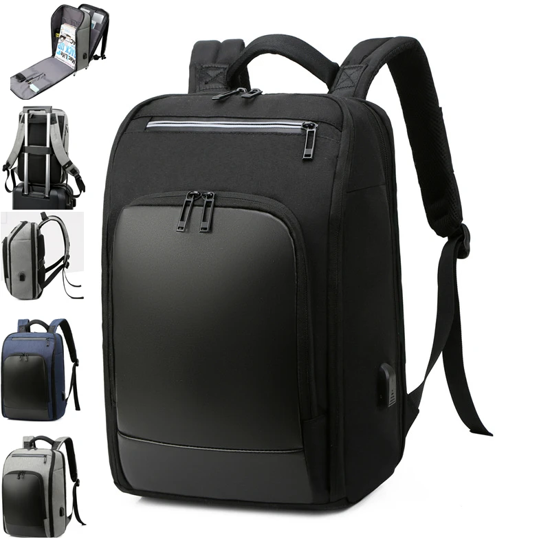 Luxury Men's Backpack Waterproof 15.6“ Laptop Bag Black Bagpack Boy Teen College Schoolbag Male Business Bag Computer Rucksa