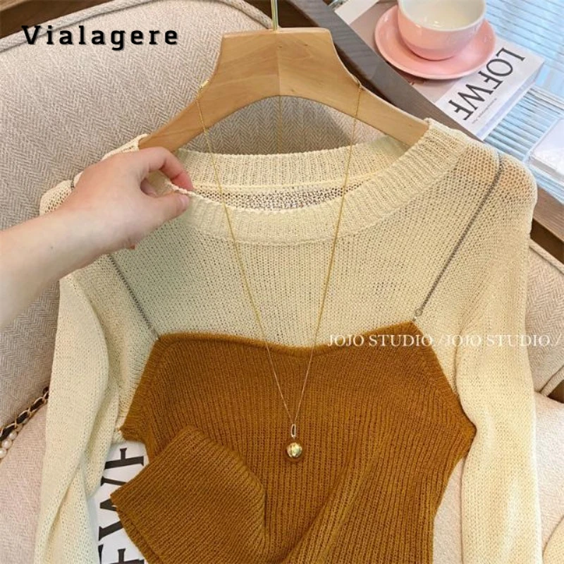 

Women's Vintage Patchwork Knitting Long Sleeve Fashion Casual Pullovers 2023 Autumn Winter Round Neck Ladies Slim Sweater Top