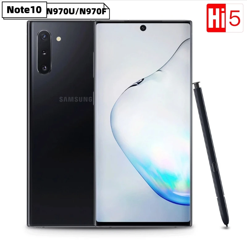 Оригинальный разблокированный телефон Samsung Galaxy Note 10 NOTE10, 6,3 дюйма, N970U1 N970F, 8 ГБ ОЗУ, 256 Гб ПЗУ, Восьмиядерный процессор Snapdragon 855