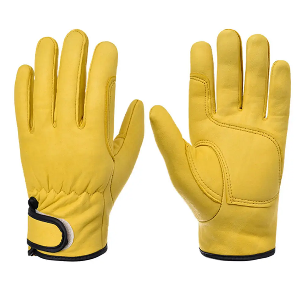 Кожаные перчатки для мужчин рабочие из овчины гарденинг защитная Экипировка