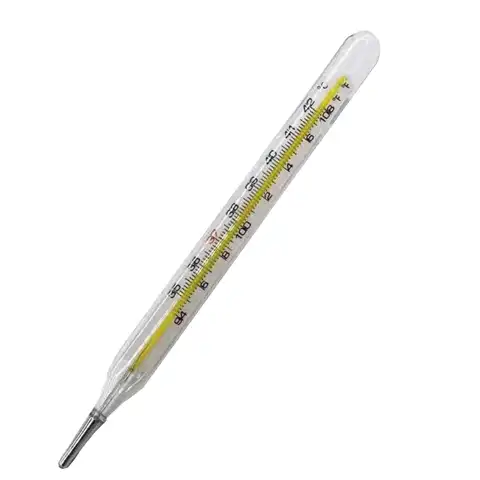 Double scale, traditional clinical glass no -flower thermometer, standard scale