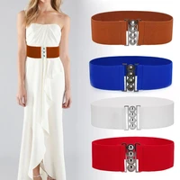 accessory lady waist strap waist belt casual wide beads elastic band lightweight solid color waistband for daily wear