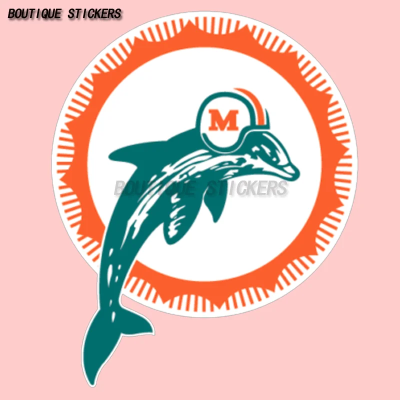 Автомобильная наклейка Майами с дельфином модная в старинном стиле для