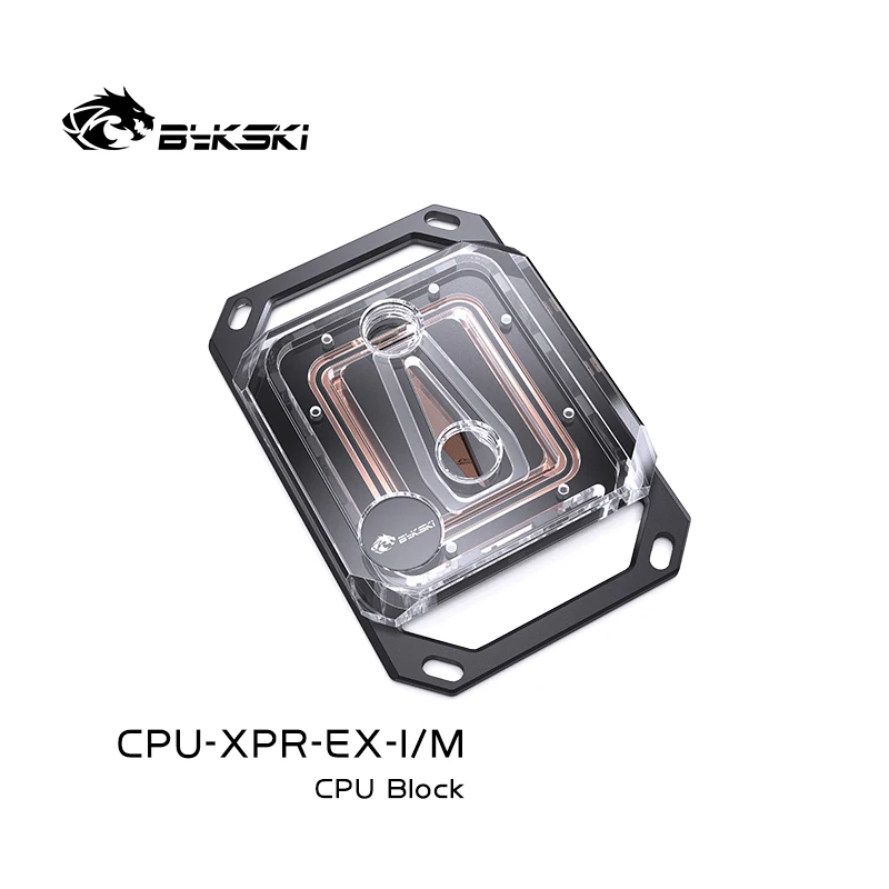 Фото Bykski акриловый водяной блок процессора для INTEL LGA1700/1800/115X/ AMD Ryzen 9 AM5 AM4 0,08 мм микроканальный радиатор водяного охлаждения №1