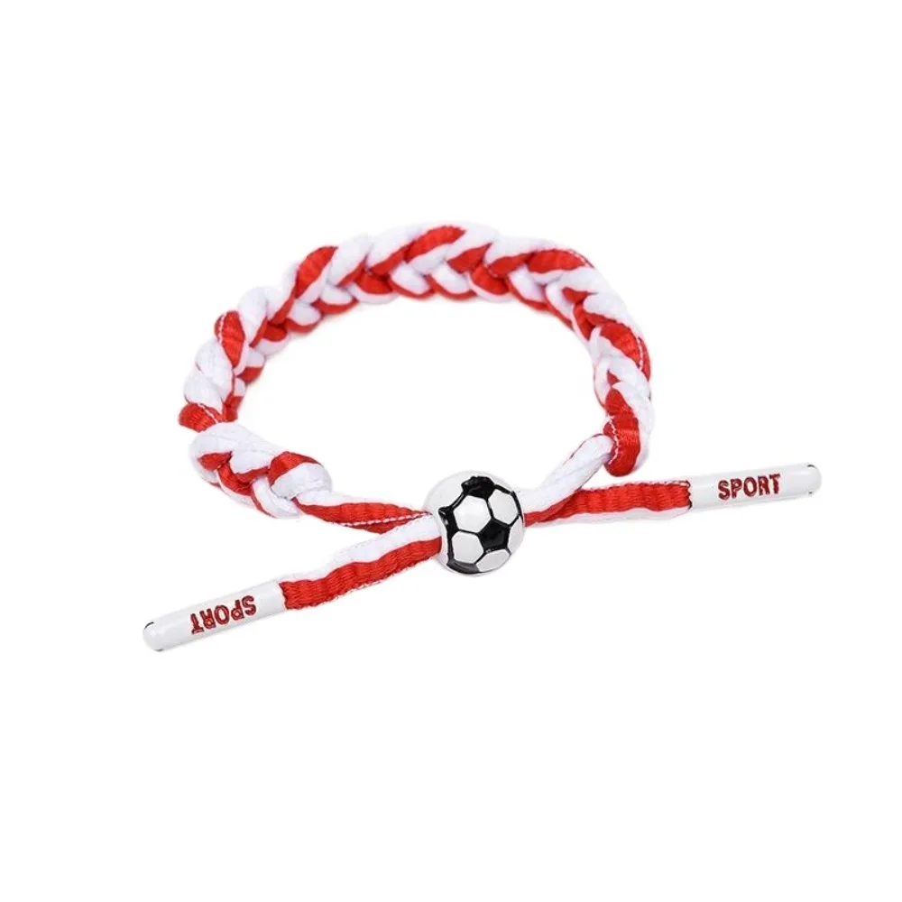 Креативный браслет ручной работы с футбольным мячом тканый для спортивной