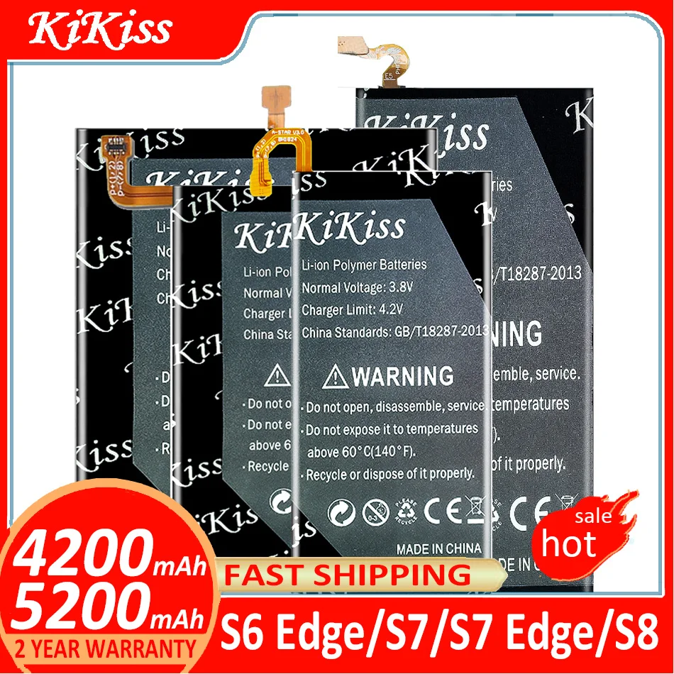 

KiKiss B700BC EB-BG925ABE EB-BG935ABE Battery For Samsung Galaxy Mega 6.3/Galxy S6 S7 Edge S8 GT G925 G935 G930 G950 I9200 I9205