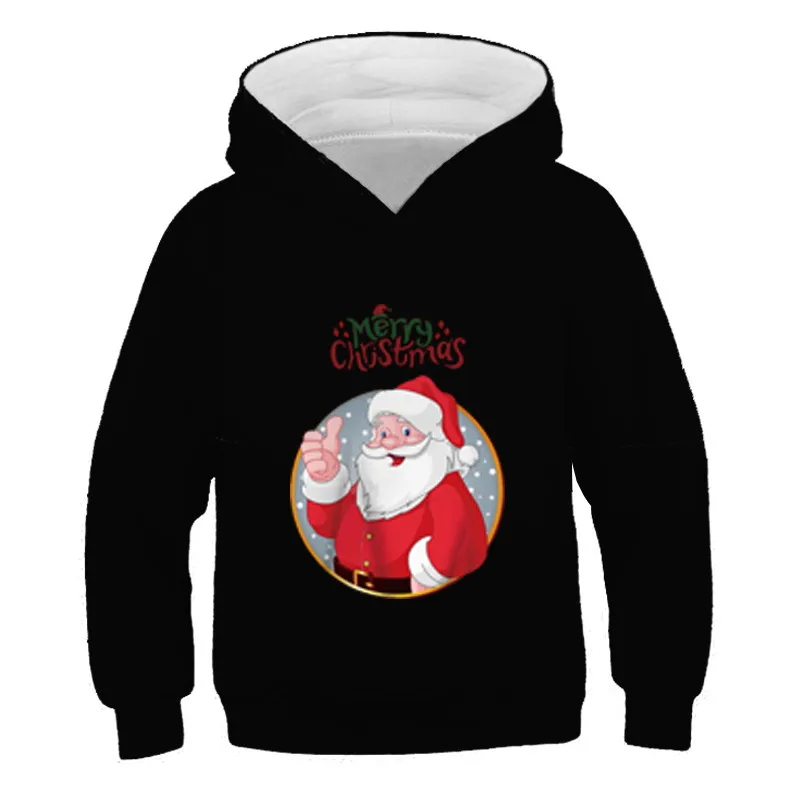 

Детские Рождественские толстовки для мальчиков и девочек, худи, весна-осень 2022, повседневные толстовки для девочек, свитшот, детские толсто...