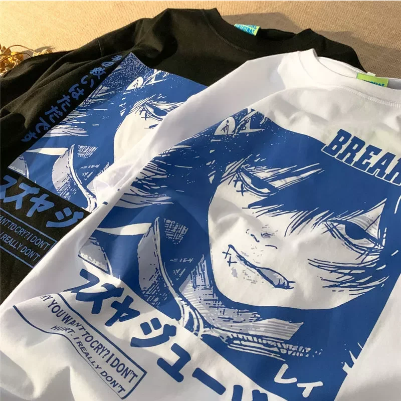 

NEW IN t-shirt Short Sleeve Anime Goth T Shirt Female harajuku Women Streetwear y2k Top clothes Unisex fairy grunge aesthetic