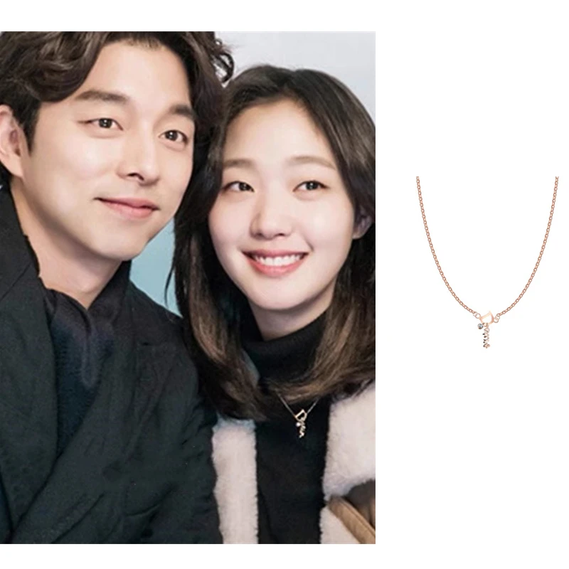 Женское Ожерелье-цепочка с привидениями и надписью Kim Go Eun в Корейском стиле -