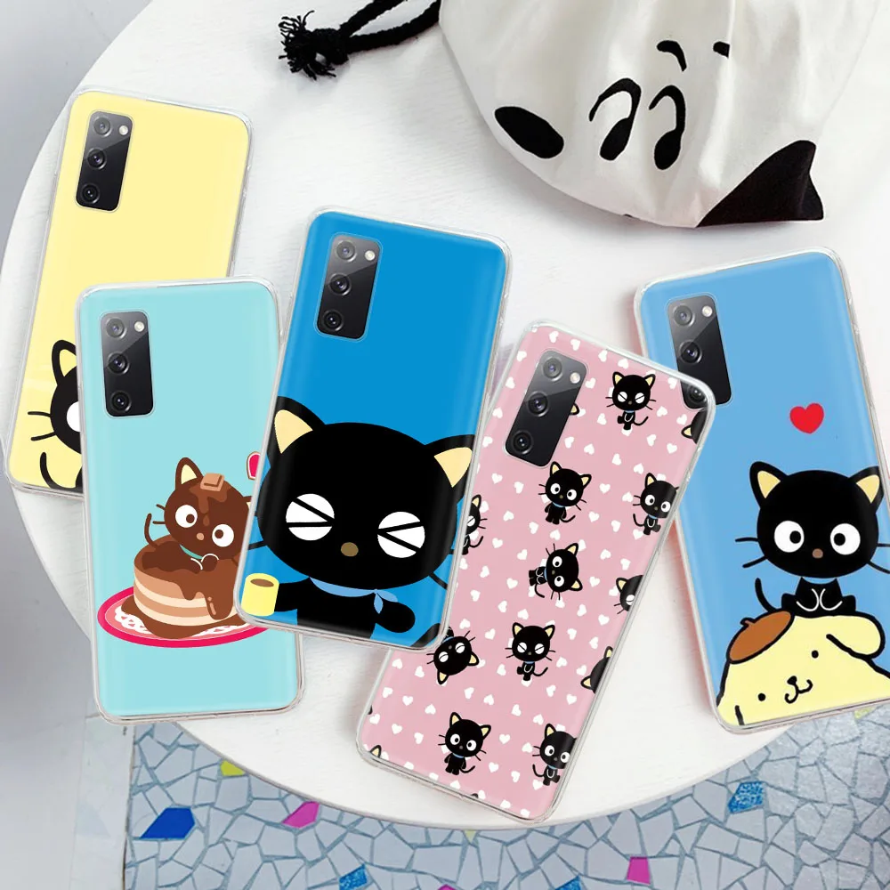 Мягкий чехол для Samsung A32 A33 A34 A35 A51 A52S A53 A54 A55 A71 A72 A73 F23 F54 M54 A10 A20 A30 A50 ZR11 Chococat