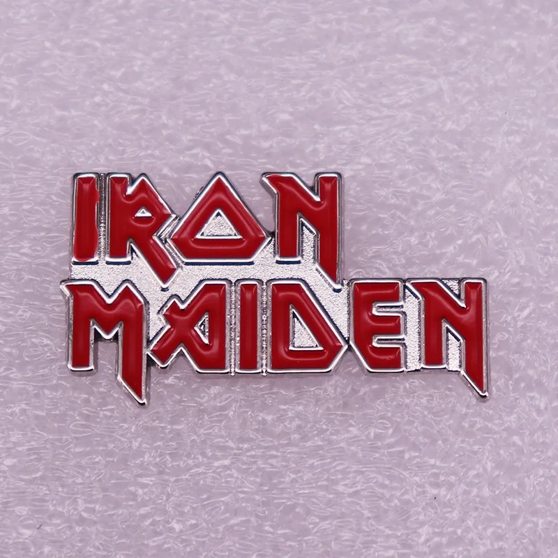 

XM-funny Rock and roll fan badge red letter pin badge personalized accessories copper metal badge