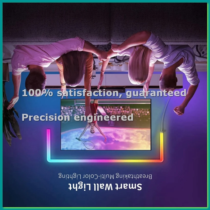 Фото Светодиодная лента Tuya WIFI RGB IC Glide для настенного освещения, синхронизация с музыкой, управление через приложение, голосовое управление, вилка EU - VVNB №1