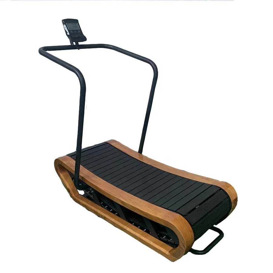 New style home use unpowered wood curved treadmill Running Machine