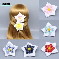 cyhgm silk ribbon hair clips for girls hairpins headwear cute spinki do wlosow barrettes womens hair accessories d22 5