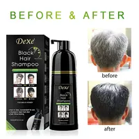 Natural Black Dyeing Cream 400ml 1pcs Plant Hair Dye Dyeing and Protecting One Covering White Hair Combing Black Men and Women