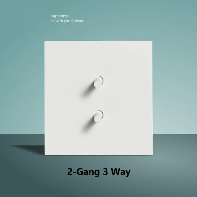 

Переключатель настенный двухпозиционный матовый белый из нержавеющей стали