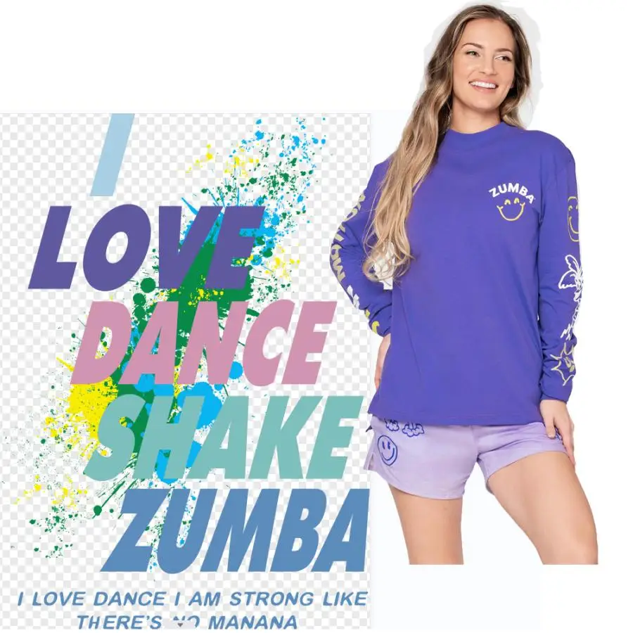 

New ZUMBA Yoga Wear Zumba Wear Dancewear Fitness Unisex Aerobics Wear Sportswear Ladies Yoga Exercise Tops