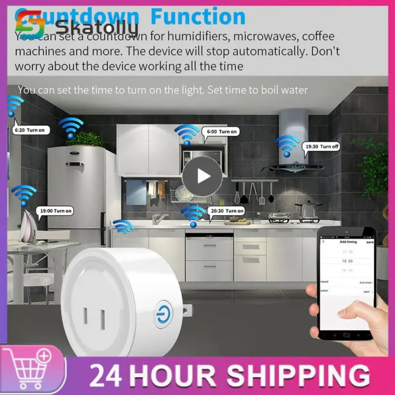 

Daily Gauge Smart Socket Voice Control Tuya Smart Plug Wifi Smart Life Wifi Plug Support Alexa Google Home Smart Home 10a Tuya