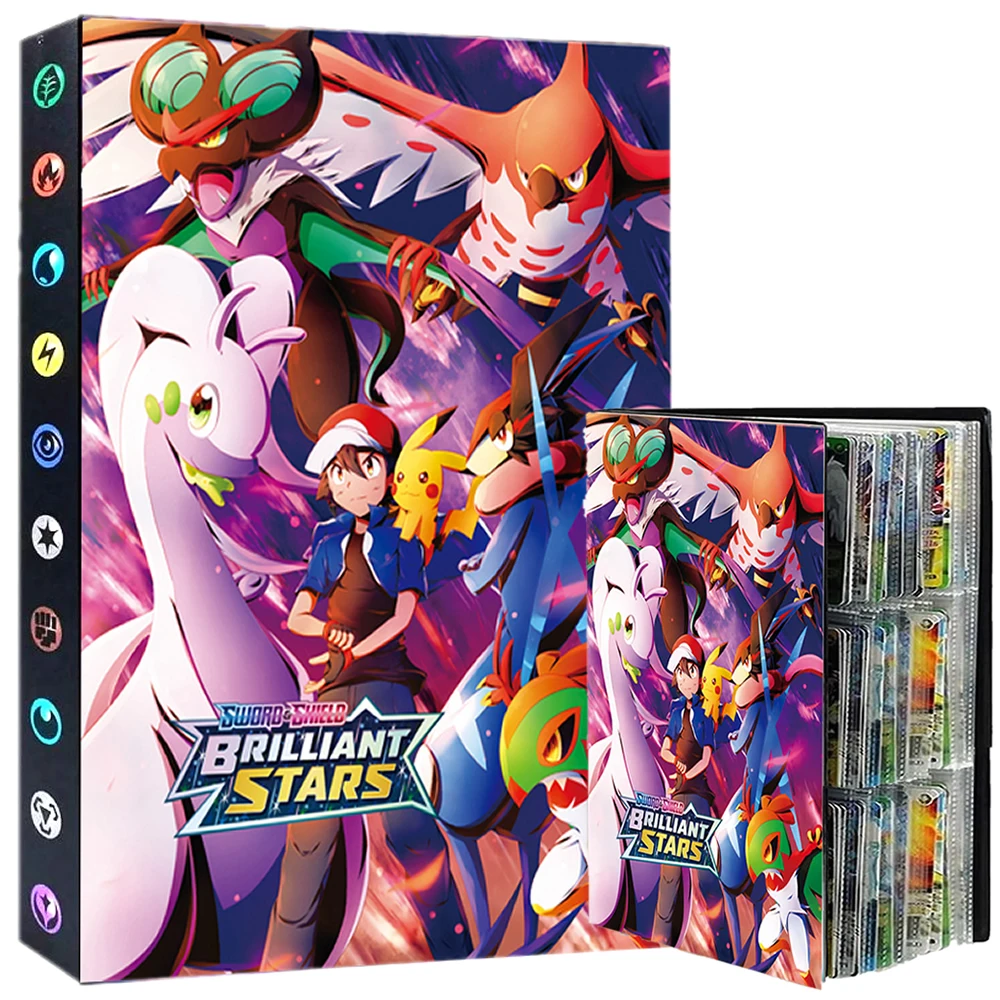 

432 Cards Pokemon Album Book Collection Holder Toys 9 Pocket Anime Map Game Card Binder Folder Top Loaded List Toy Gift For Kids