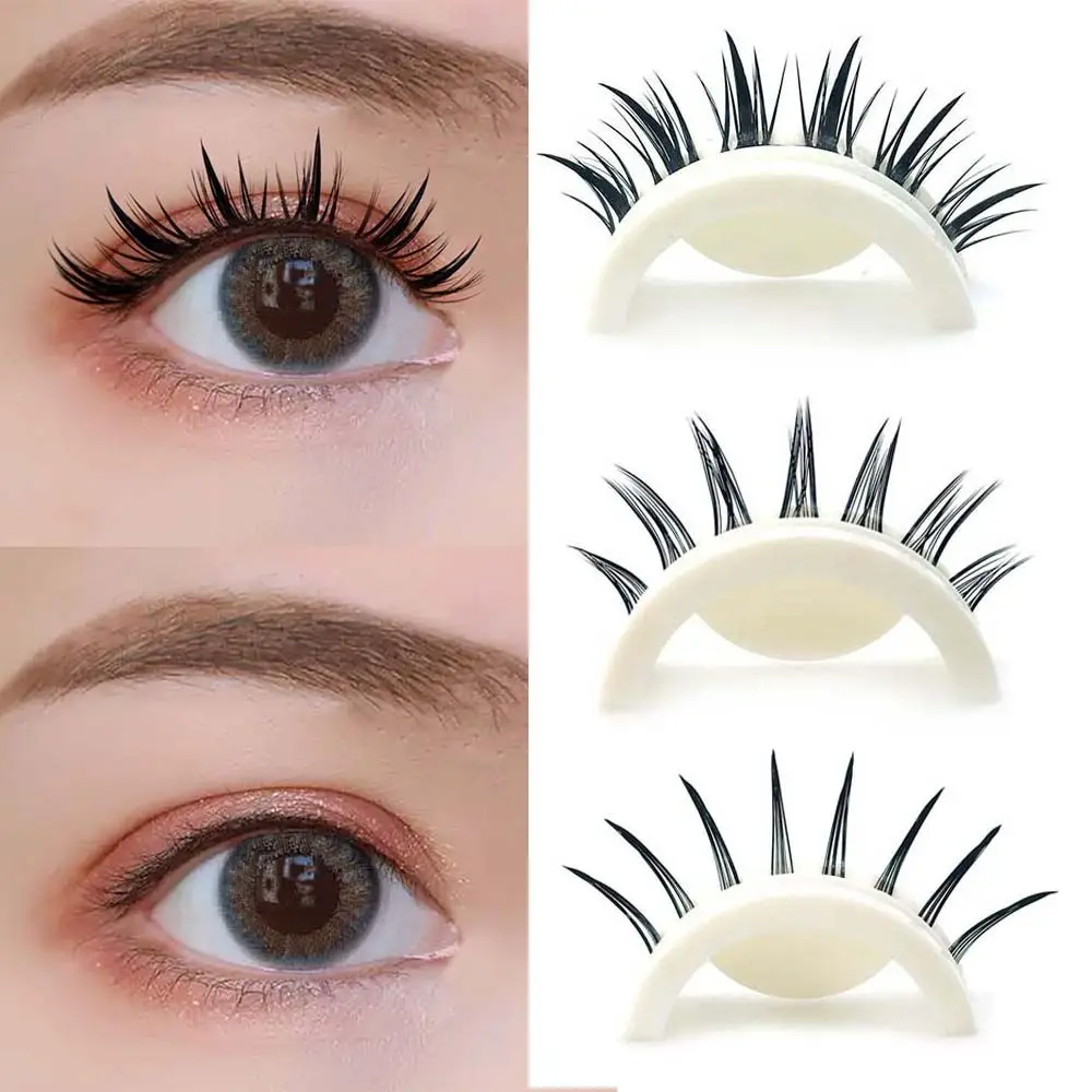 

Women Fashion Individual Natural Fluffy Cluster Fans Lashes 3D Mink Spike Eyelash False Eyelashes A/M Shaped