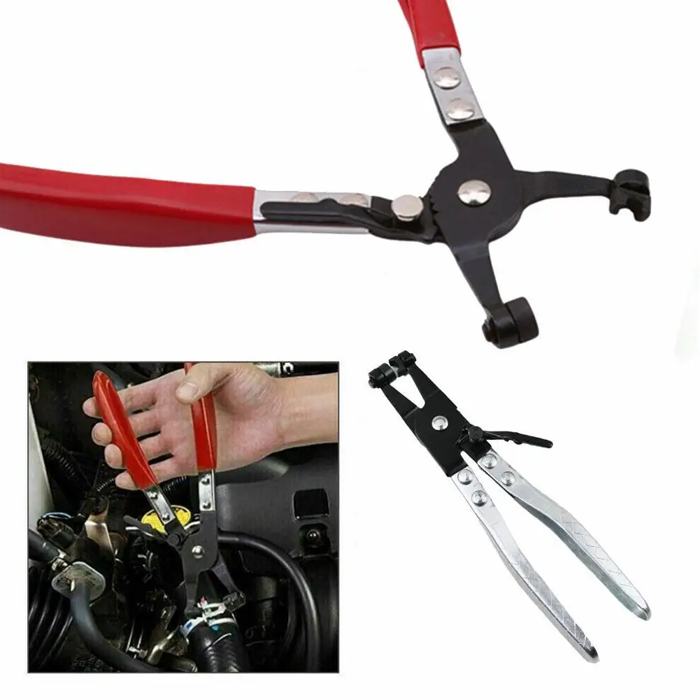 Hose Clamp Pliers Car Fuel Coolant Hose Pipe Clips Pliers Thicken Handle Band Ring Clamp Pliers Car Tube Clamp Hand Tool