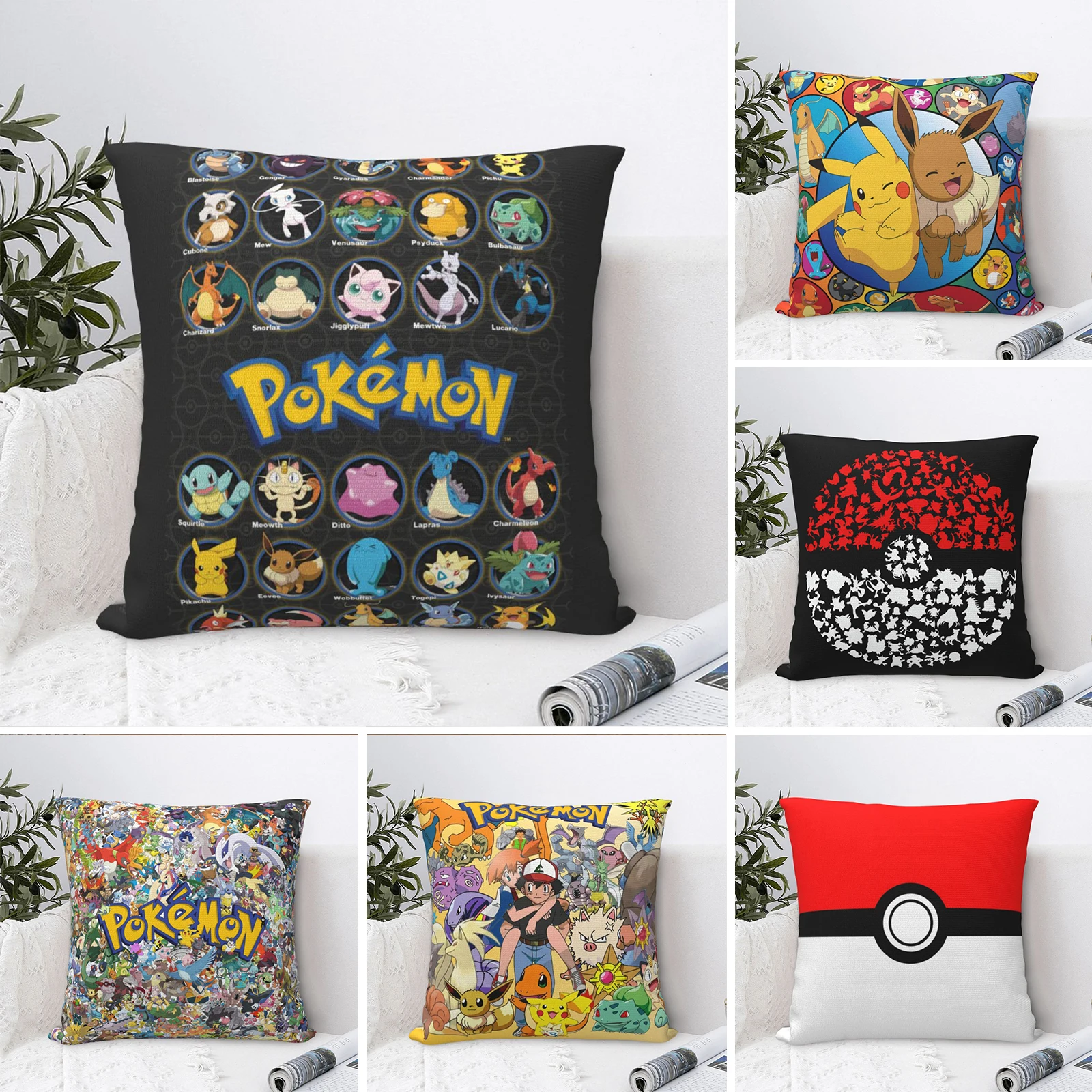 

Наволочка для подушки с изображением покемона из аниме
