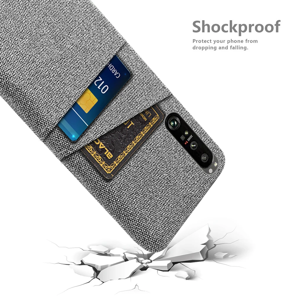 

for Xperia 1 III 1III Cases bumper coque for Sony Xperia 1iii For Sony Xperia 1 III Case Luxury Fabric Dual Card Phone Cover