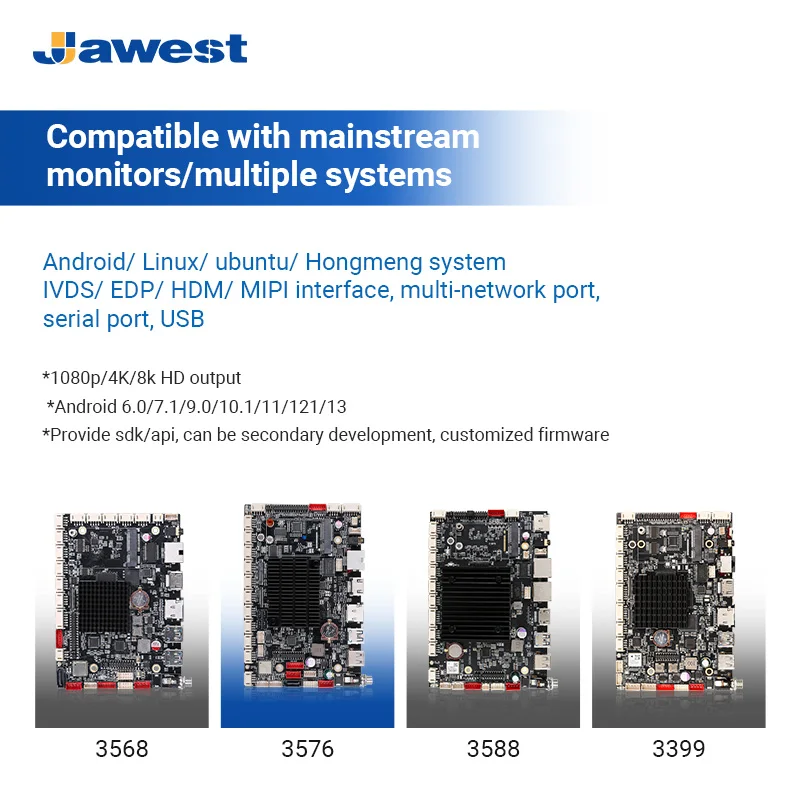Фото Горячая Распродажа 2025 года, восьмиядерный процессор Android 14 Linux Pcb и PCba Rk3576, промышленное управление, Wi-Fi, процессор 4/5G, 2,2 ГГц, 3576 Soc, промышленный встроенный Co №1
