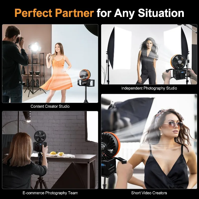 Профессиональный студийный вентилятор LENSGO 50 Вт портативный мини-вентилятор с